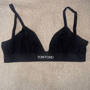 Tom Ford Black Bralette with Logo Band